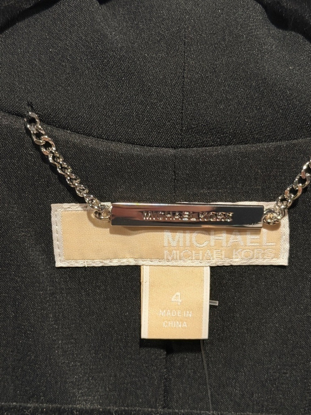 Michael Kors Black Shawl Collar Double Button Blazer Size 4 - Picture 6 of 12